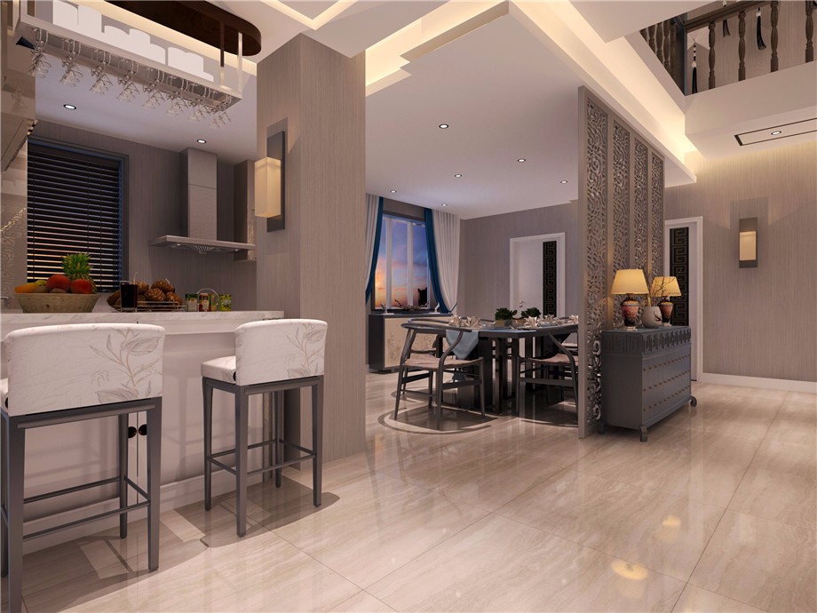 財園小區(qū)240平米新中式設計方案