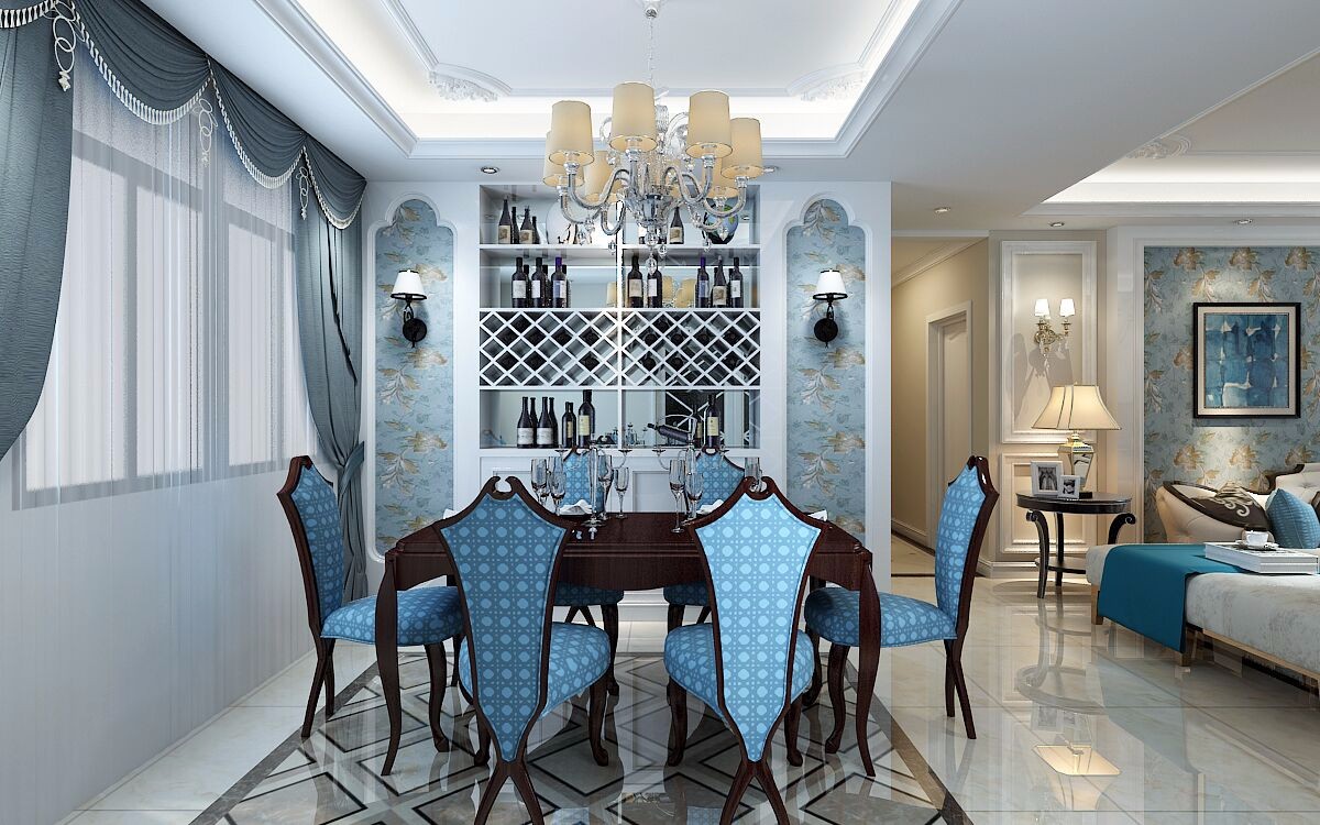 雅居樂鉑瑯峯129平米簡歐設(shè)計方案