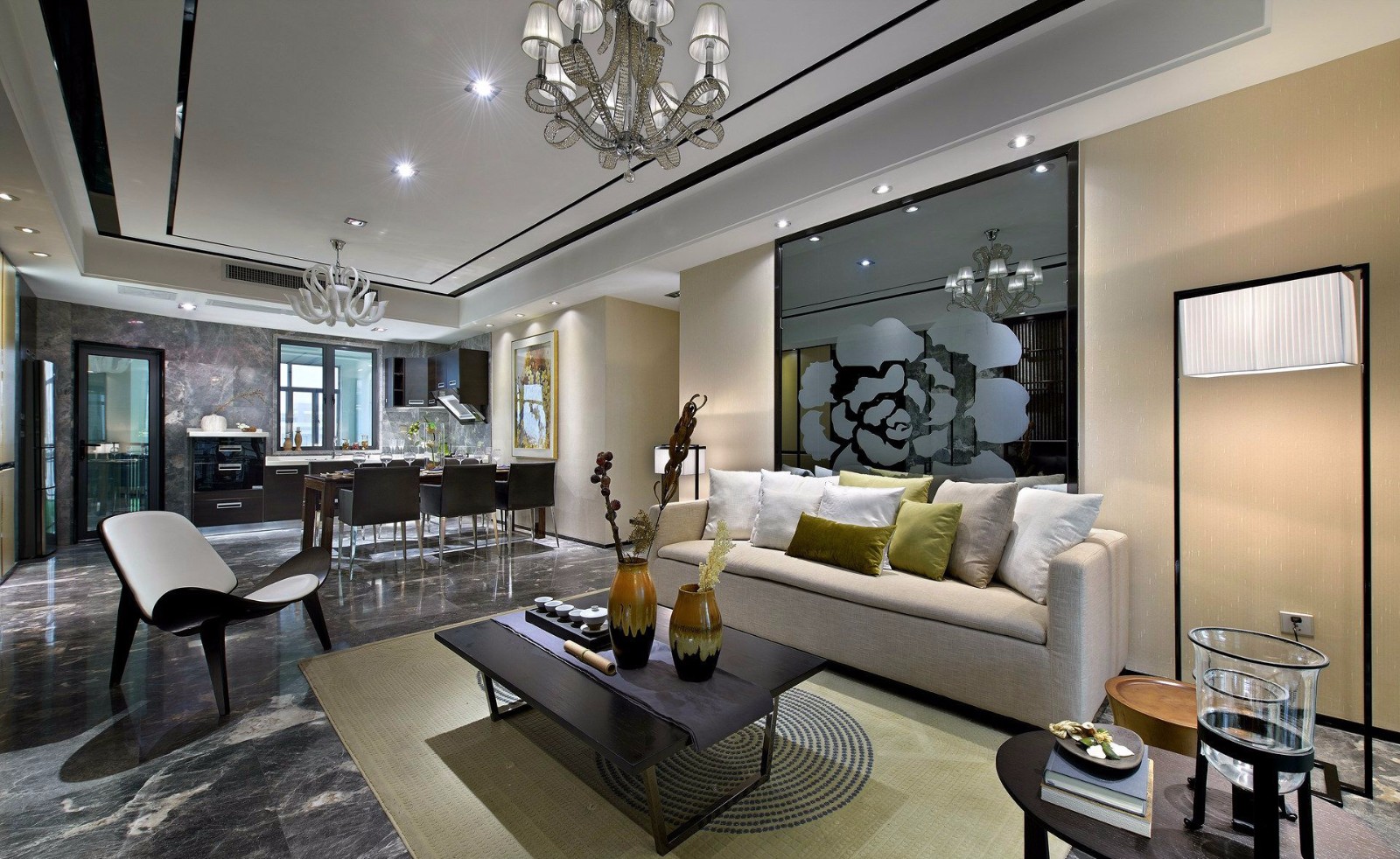 建邦華庭160平米新中式設(shè)計方案