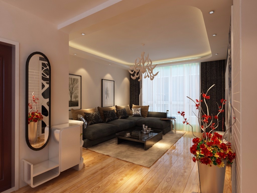 西安金地西灃公元122平三居室-簡約風格