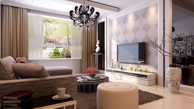 綠地國際花都120平米三室 現(xiàn)代簡約風(fēng)格