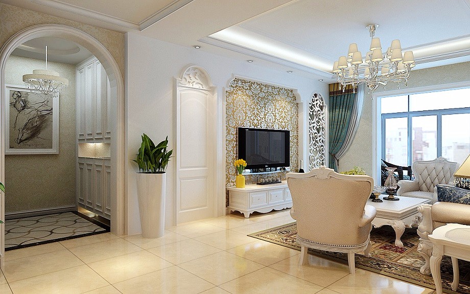 楓林綠洲120平米簡歐設(shè)計