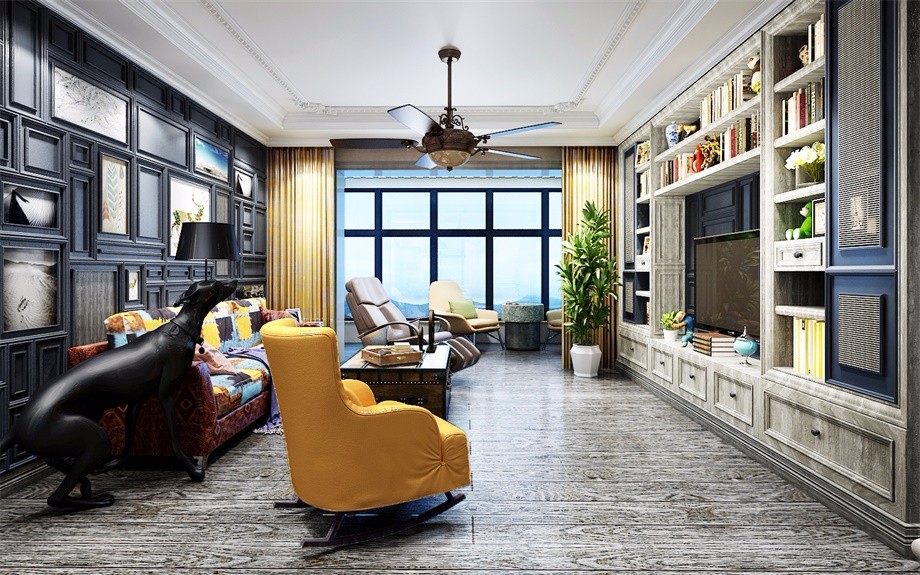 金地湖城大境150平-三居室-簡約風格 