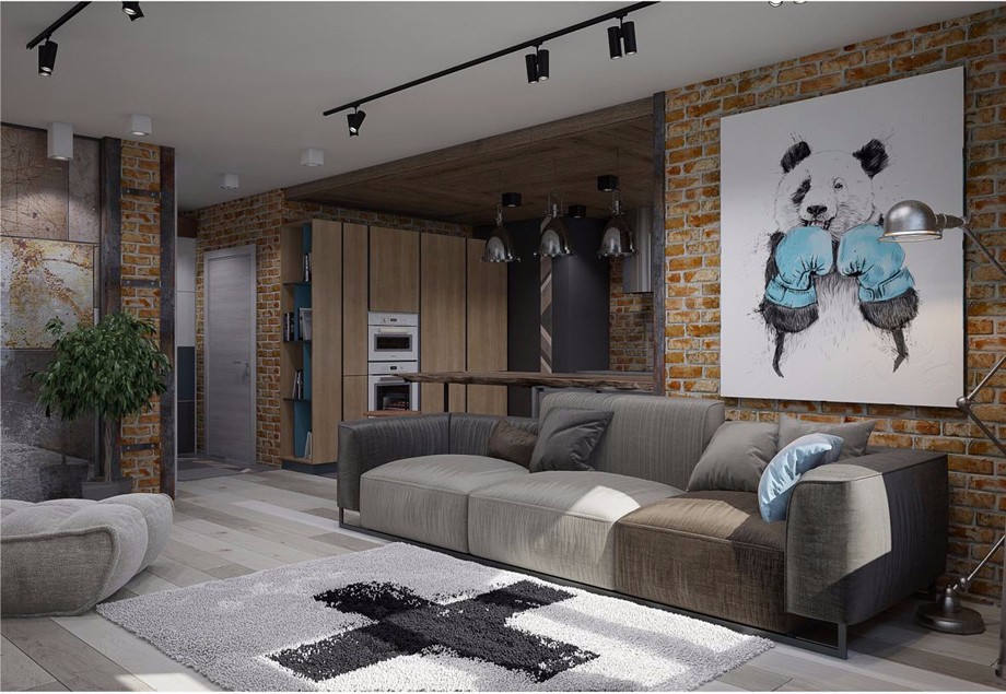 西市佳郡/210平米/工業(yè)風格裝修