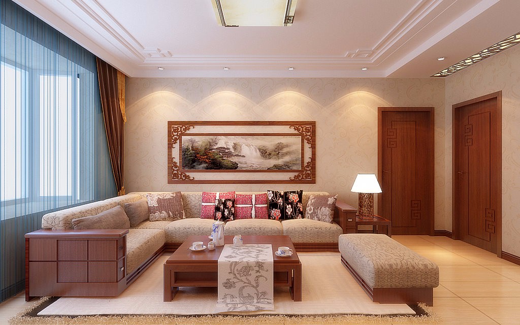 地電廣場/150平米/新中式風(fēng)格裝修