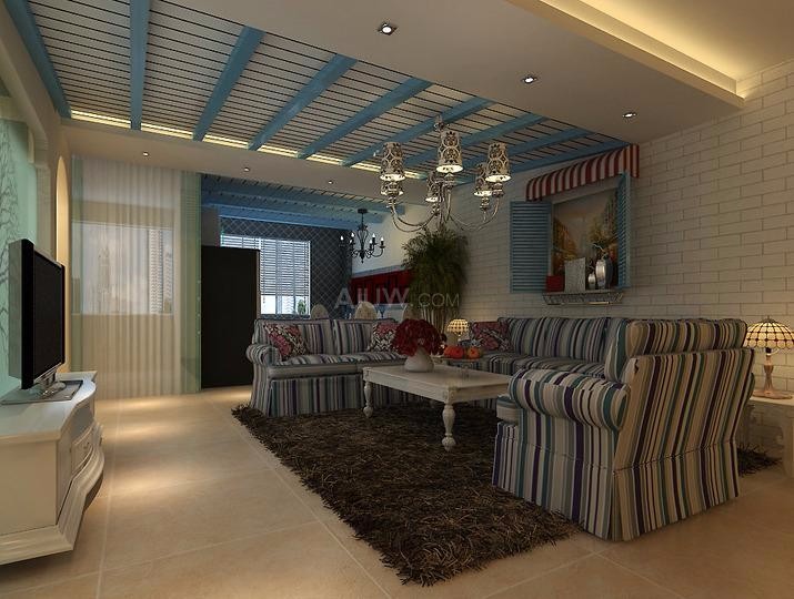 金科天籟城110平米地中海風格設計方案