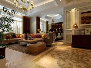 開(kāi)元第一城120平米歐式風(fēng)格設(shè)計(jì)