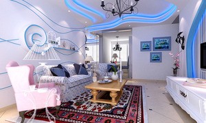 白樺林間97平米地中海風(fēng)格設(shè)計(jì)方案