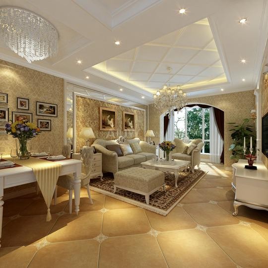 融僑城160平米歐式設(shè)計風(fēng)格