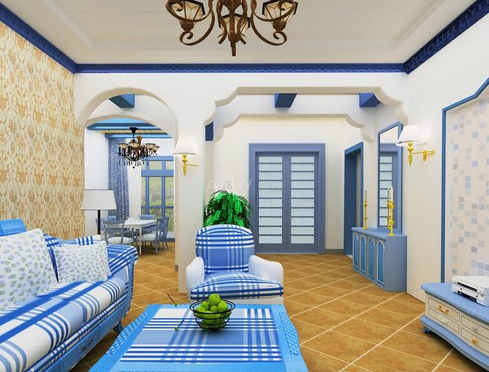 開元第一城120平米地中海裝修風格