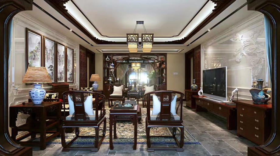 曲江華府/170平米/中式裝修設(shè)計
