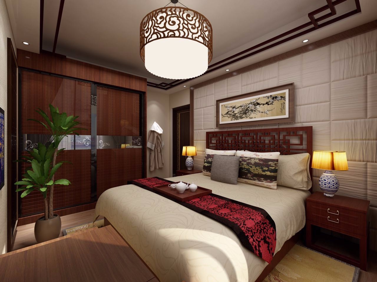 金輝c園98平米新中式風格設計