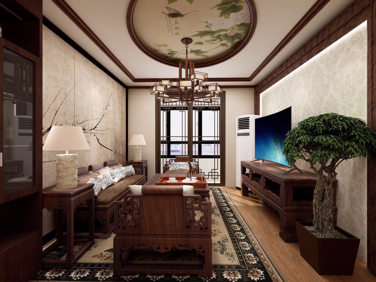 金輝c園98平米新中式風格設計