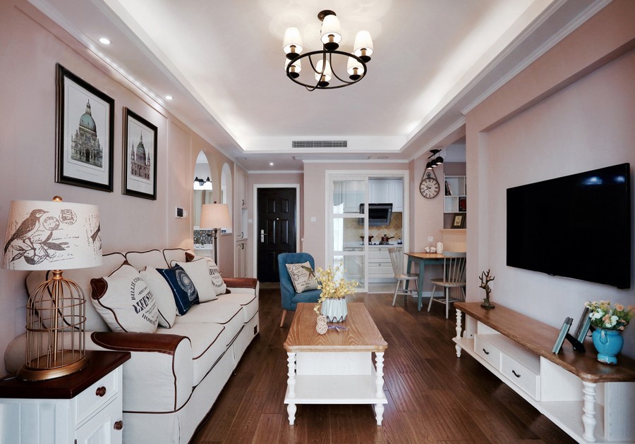 融僑城98平米美式風格設(shè)計案例