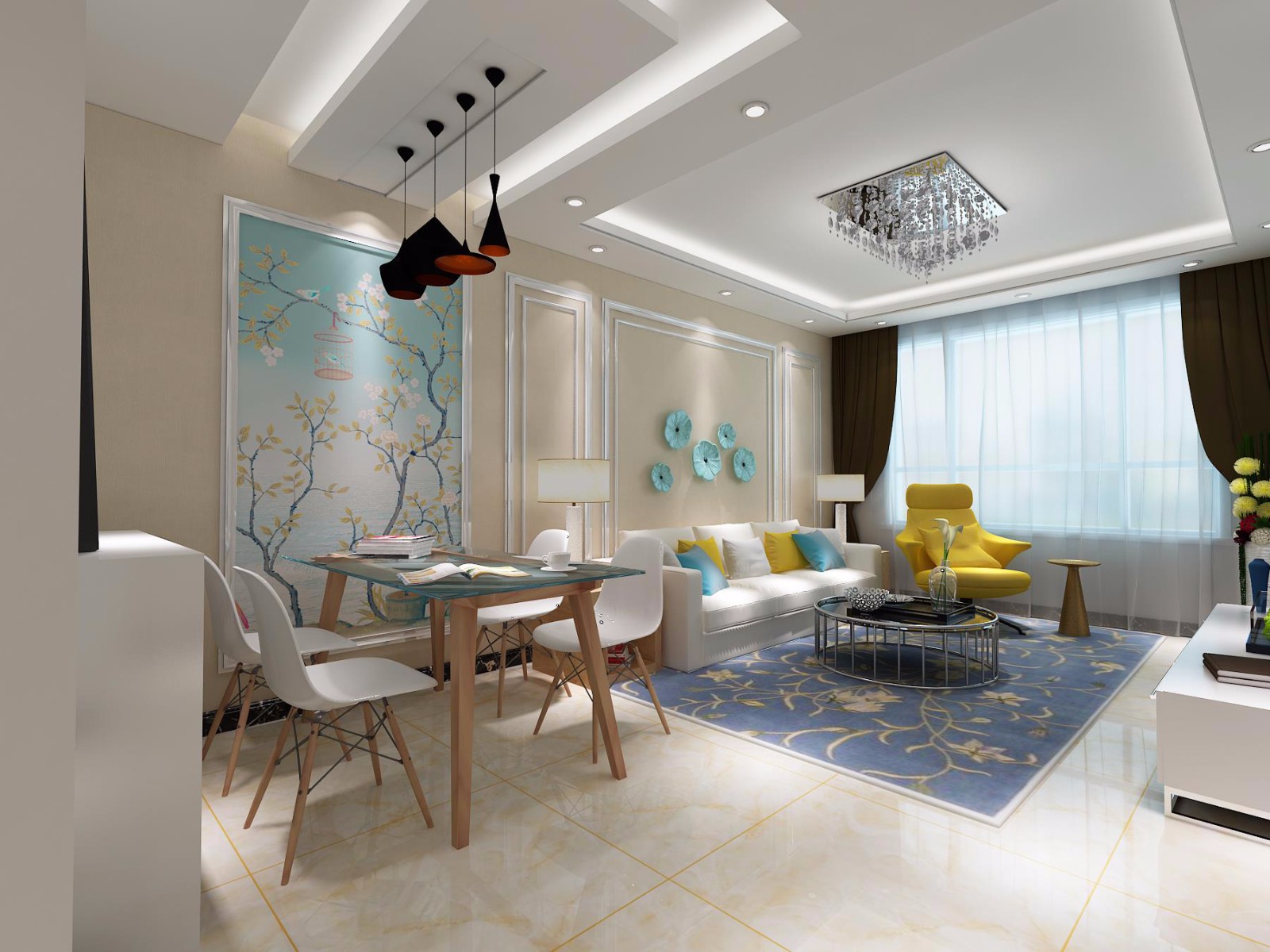 西市佳俊90平米現(xiàn)代簡約風(fēng)格設(shè)計案例