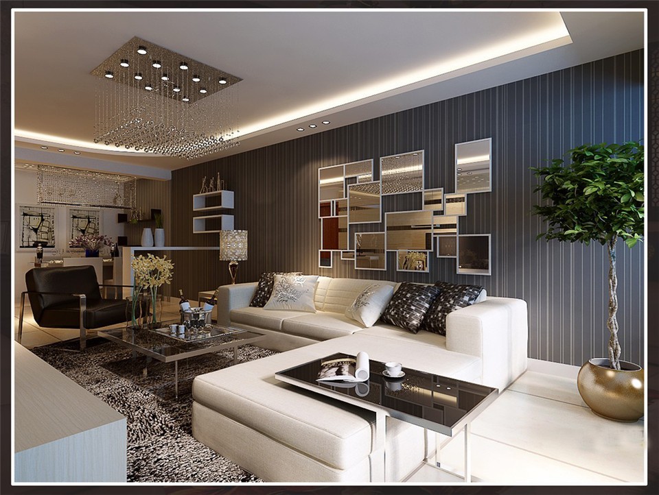 金科天籟城110平米現(xiàn)代簡(jiǎn)約風(fēng)格設(shè)計(jì)方案