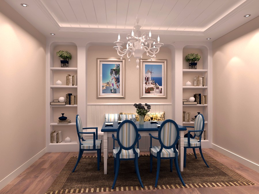 金科天籟城130地中海風(fēng)格設(shè)計(jì)案例