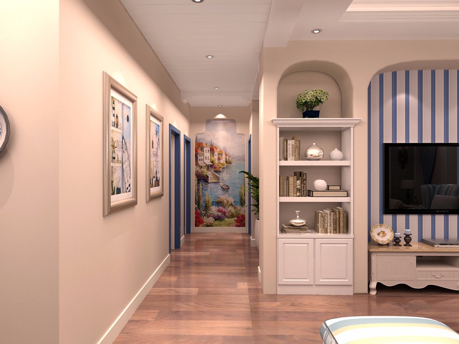 金科天籟城130地中海風(fēng)格設(shè)計(jì)案例