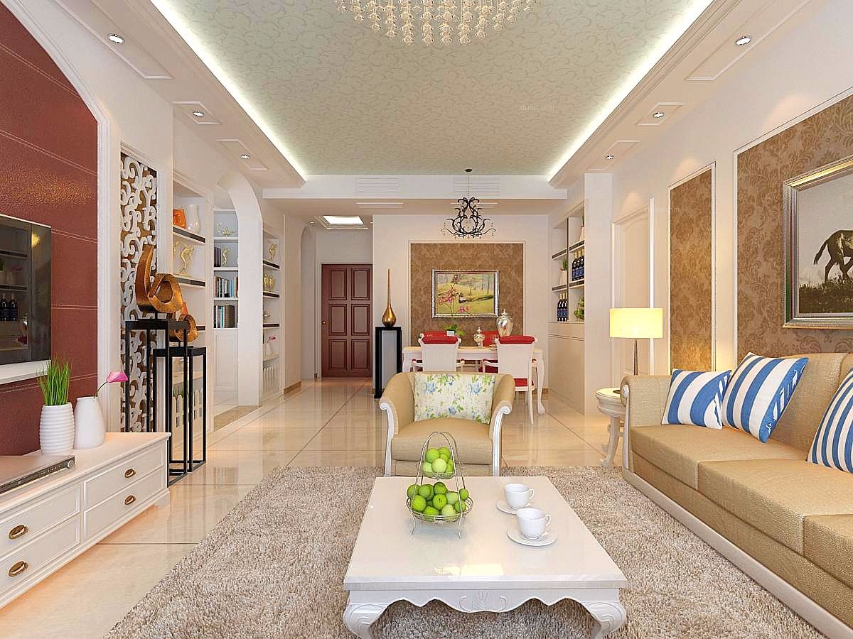 曲江龍邸98平米現(xiàn)代簡約風格設(shè)計案例