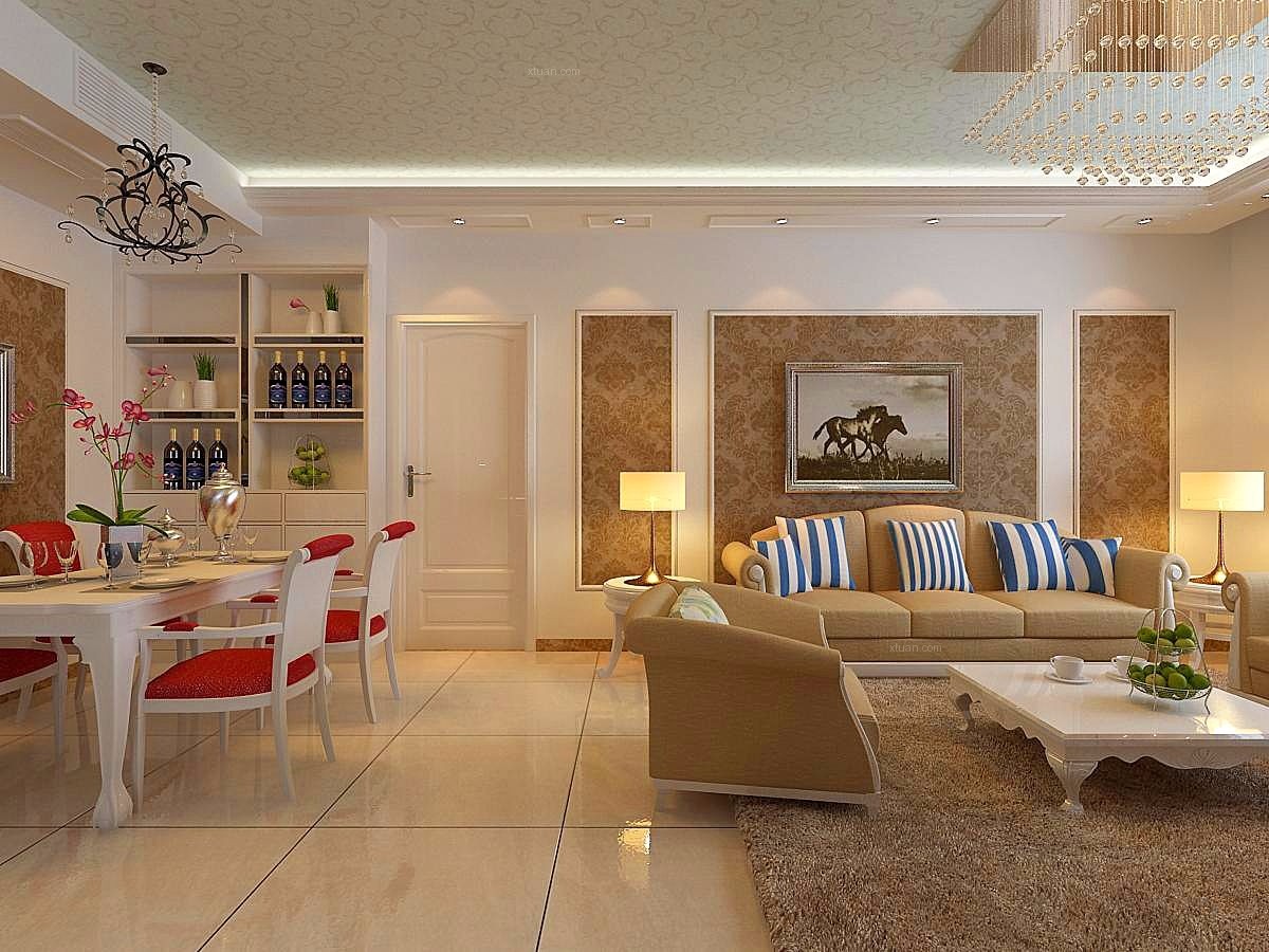 曲江龍邸98平米現(xiàn)代簡約風格設(shè)計案例