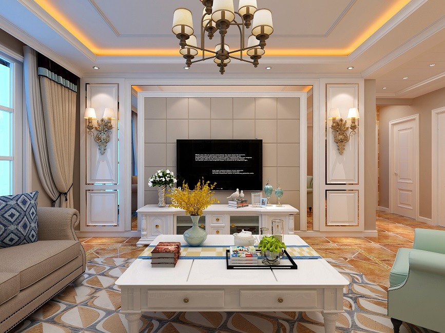 開(kāi)元第一城120平米美式裝修風(fēng)格