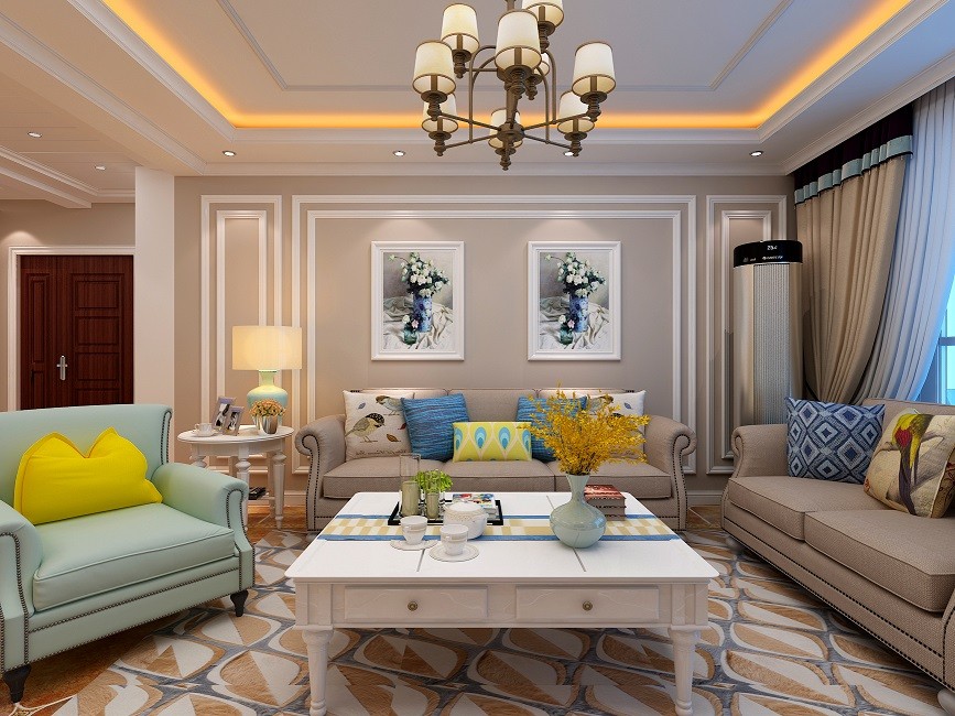 開(kāi)元第一城120平米美式裝修風(fēng)格