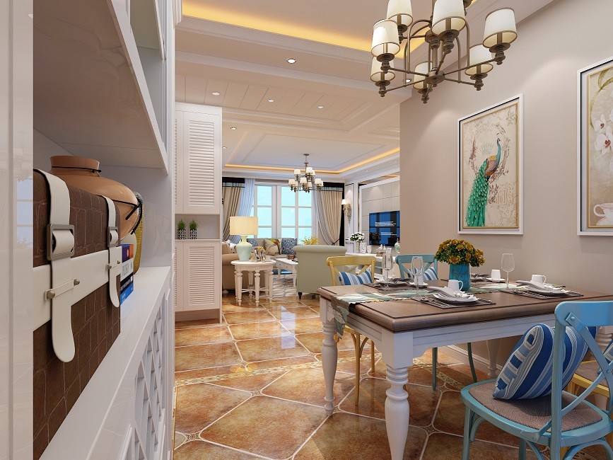 開(kāi)元第一城120平米美式裝修風(fēng)格