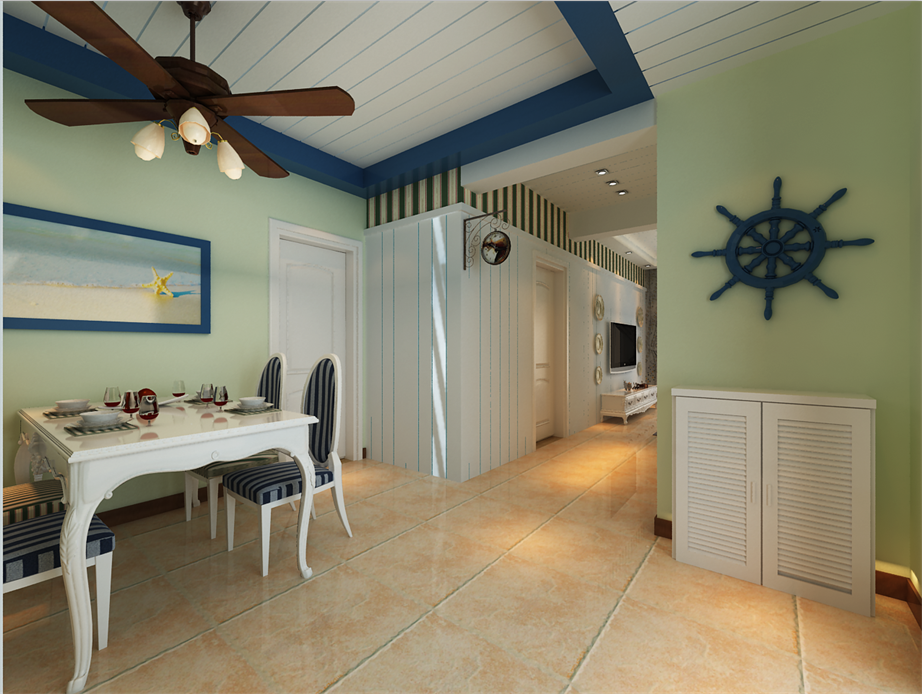 西鐵小區(qū)85平米地中海風(fēng)格設(shè)計案例