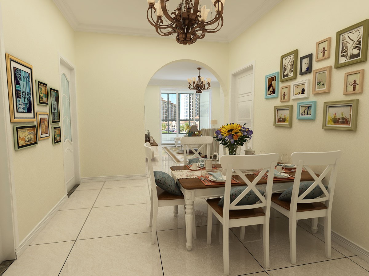 曲江六號105平米田園風(fēng)格設(shè)計(jì)案例