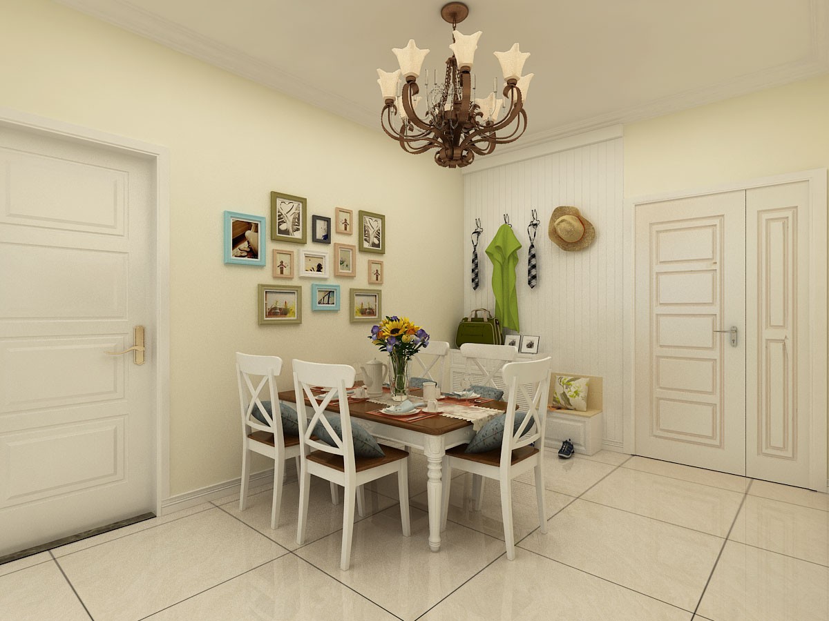 曲江六號105平米田園風(fēng)格設(shè)計(jì)案例